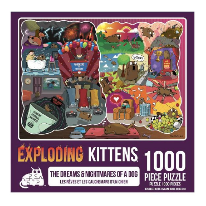 Exploding Kittens Puzzle - The Dreams & Nightmares of a Dog 1000pc