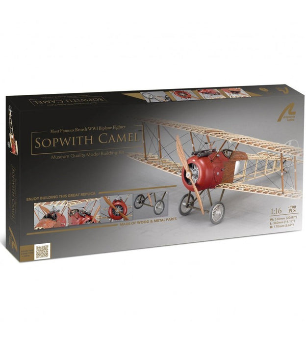Artesania 20351 1:16 1918 Sopwith Camel F1 - Wooden and Metal Aircraft Model Kit
