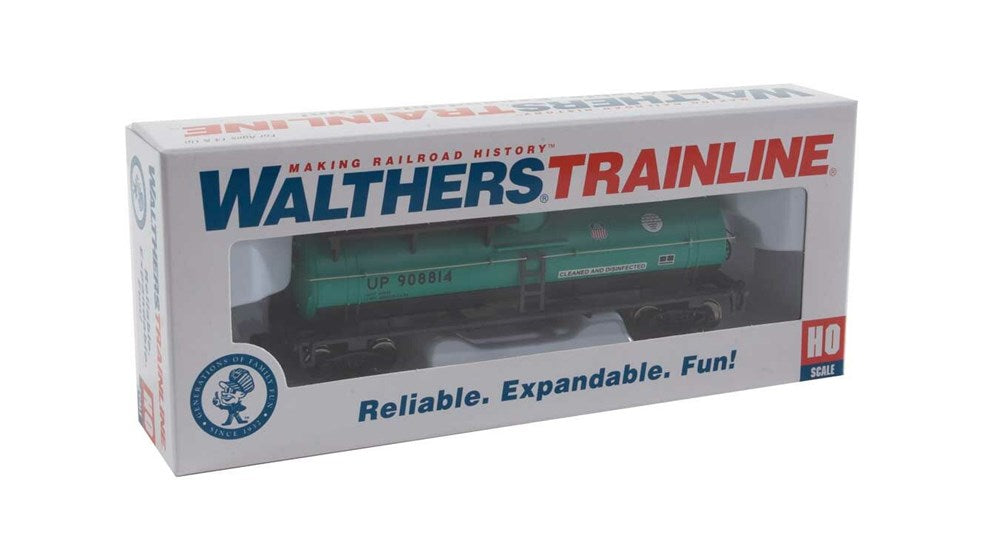 Walthers Trainline 931-1793 HO Firefighting Car - Union Pacific(R) #908814 (MOW Scheme; green, black)Tank UP