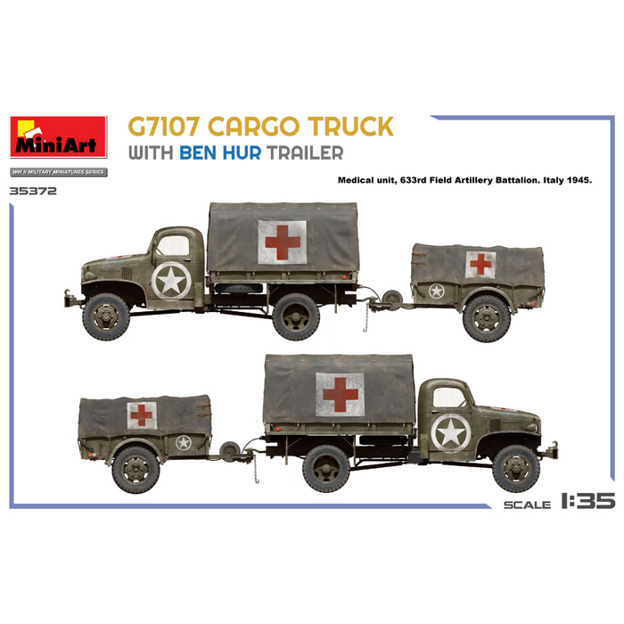 MiniArt 35372 1:35 G7107 Cargo Truck with "Ben Hur" Trailer