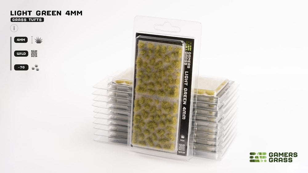 Gamers Grass 4mm Light Green Tufts - Wild