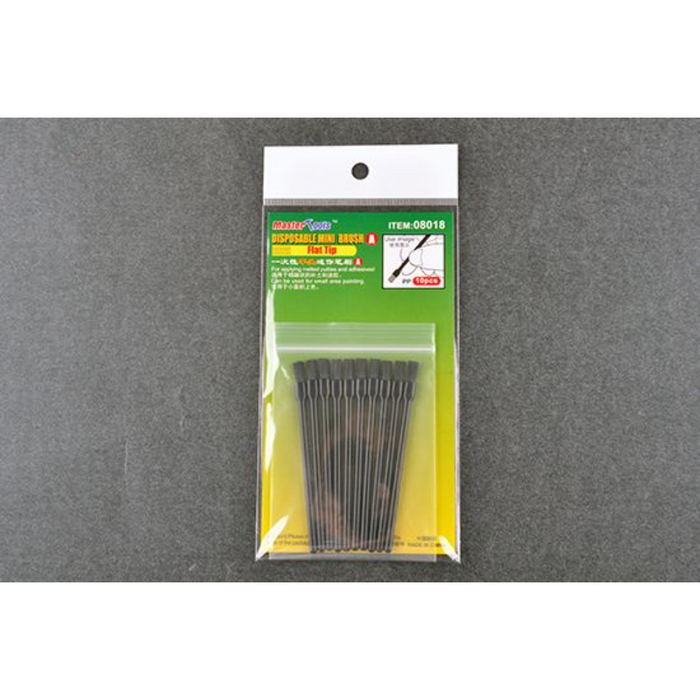 Master Tools 08018 Disposable Mini Flat Brush*10