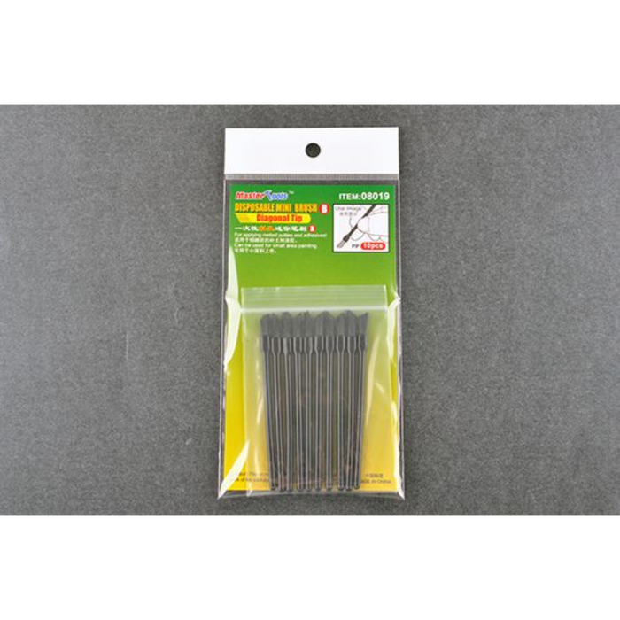 Master Tools 08019 Disposable Mini Diagonal Brush*10