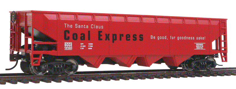 Walthers Trainline 931-1439 HO Offset Hopper - Santa Claus Coal Express