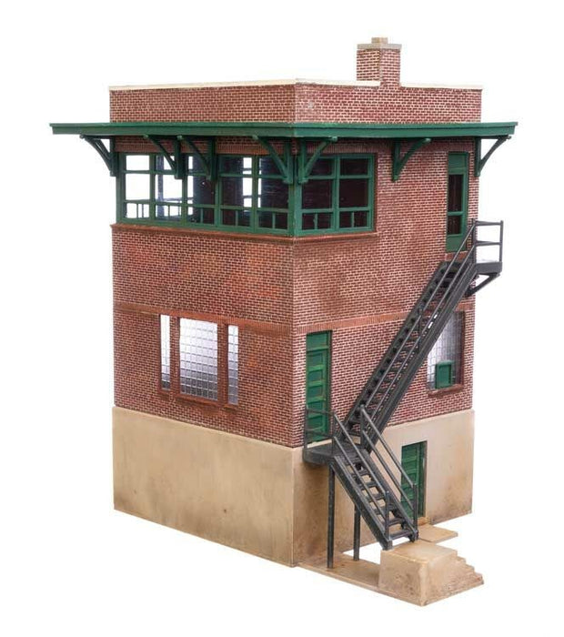 Walthers Cornerstone 933-3554 HO Pennsylvania Railroad Brick Interlocking Tower w/Flat Roof Kit