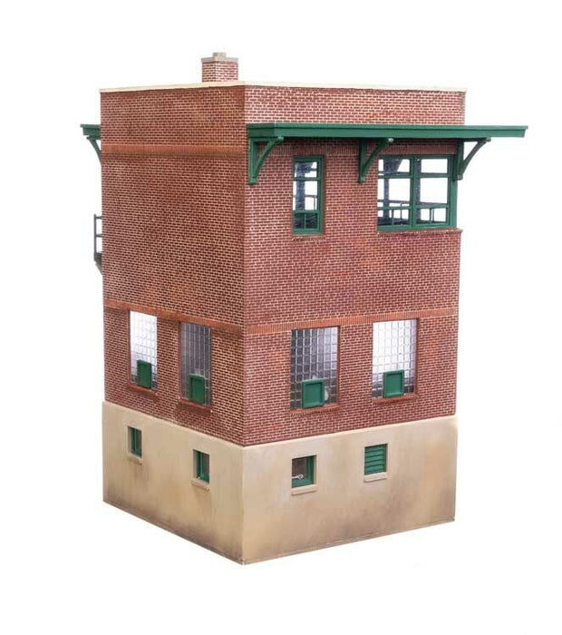 Walthers Cornerstone 933-3554 HO Pennsylvania Railroad Brick Interlocking Tower w/Flat Roof Kit