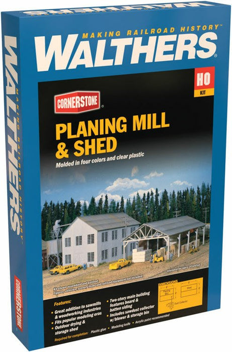 Walthers Cornerstone 933-3059 HO Planing Mill and Shed Kit