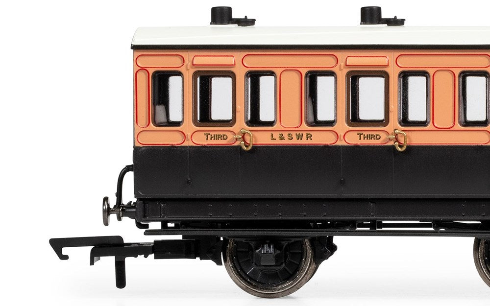 Hornby R40293 OO LSWR, 6 Wheel Coach, 3rd Class, 648 - Era 2