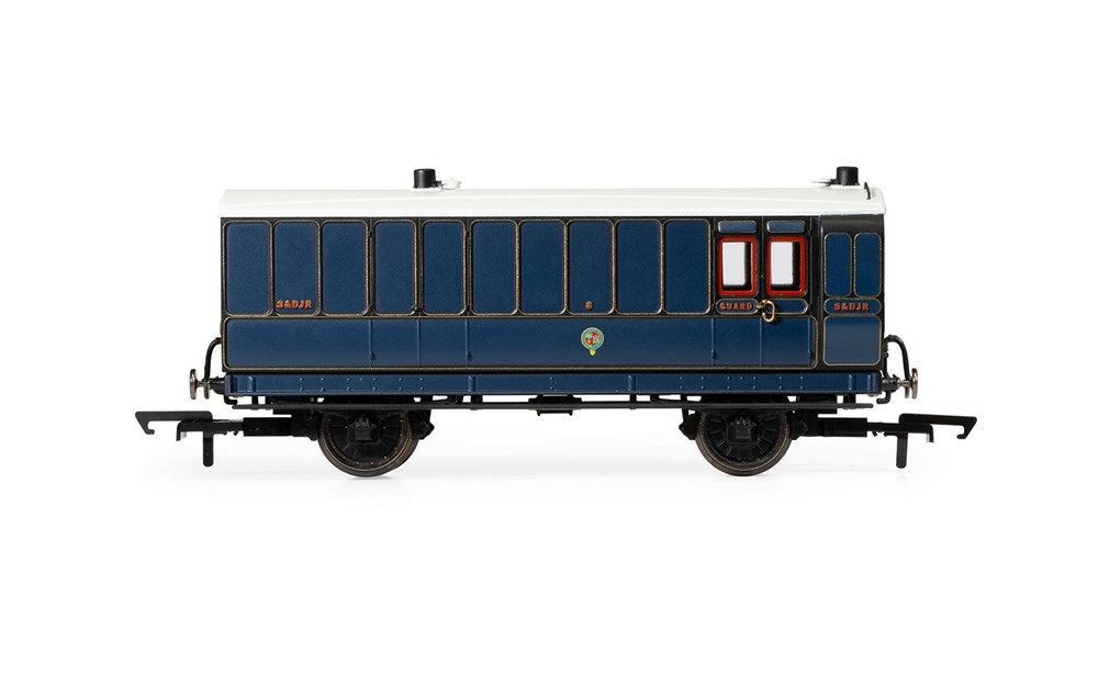 Hornby R40302 OO S&DJR, 4 Wheel Coach, Passenger Brake, 8 - Era 2