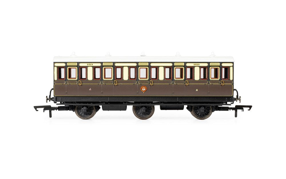 Hornby R40306 OO GWR, 6 Wheel Coach, 3rd Class, 2523 - Era 2/3