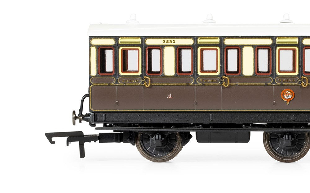 Hornby R40306 OO GWR, 6 Wheel Coach, 3rd Class, 2523 - Era 2/3