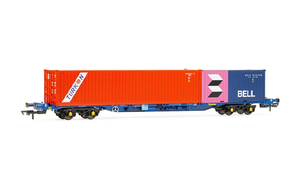 Hornby R60224 OO Touax, KFA Container Wagon with 2 Containers - Era 11