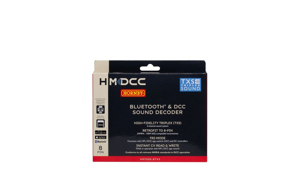 Hornby R7336 HM7000-8TXS: Bluetooth? & DCC Sound Decoder (8-pin)