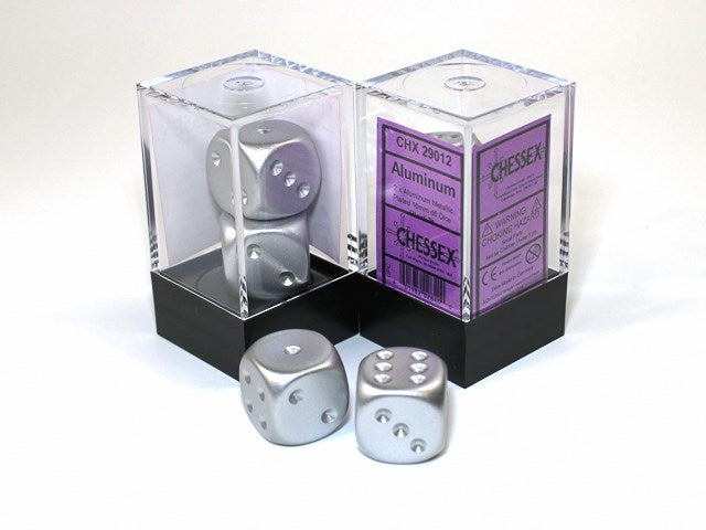 Chessex CHX-29012 Aluminium Metallic 16mm d6 Pair
