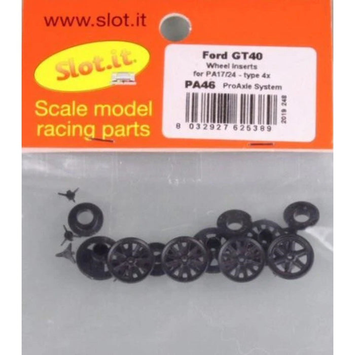 Slot.it PA46 Wheel Inserts GT40 type unpainted for PA17/24 (4x)
