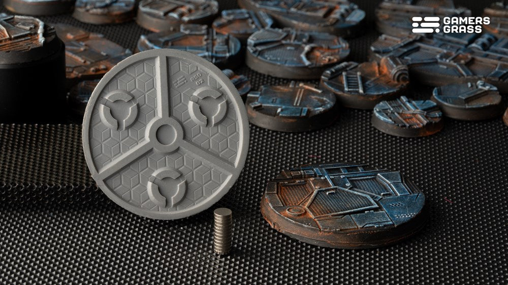 Gamers Grass Spaceship Corridor Bases - Round 50mm (x3)