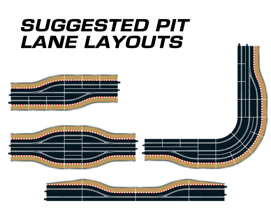 Scalextric C7014 Pit Lane Track Left Hand - Includes Sensor
