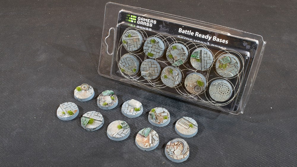 Gamers Grass Urban Warfare Bases - Round 25mm (x10)