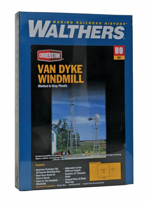 Walthers Cornerstone 933-3198 HO Van Dyke Farm Windmill (2)