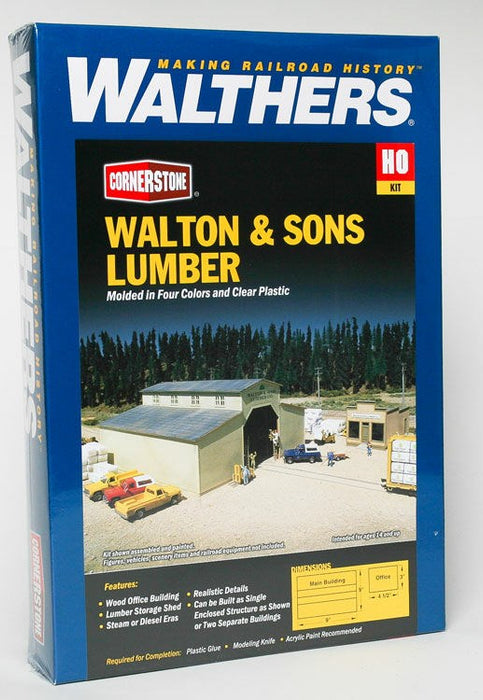 Walthers Cornerstone 933-3057 HO Walton and Sons Lumber Company Kit