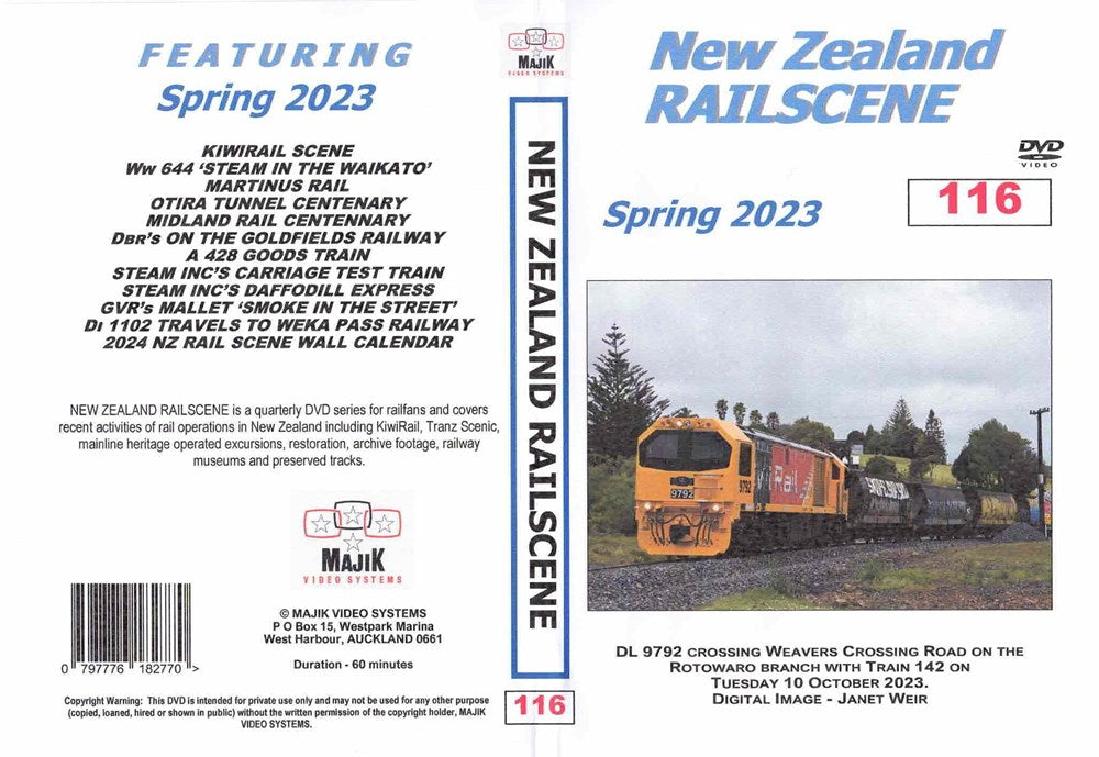 New Zealand Railscene DVD 116 - Spring 2023