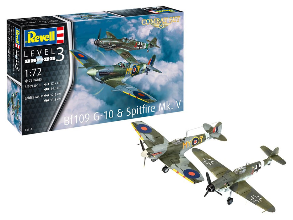 Revell 03710 1:72 Combat Set - Bf109 G-10 vs. Spitfire Mk.V