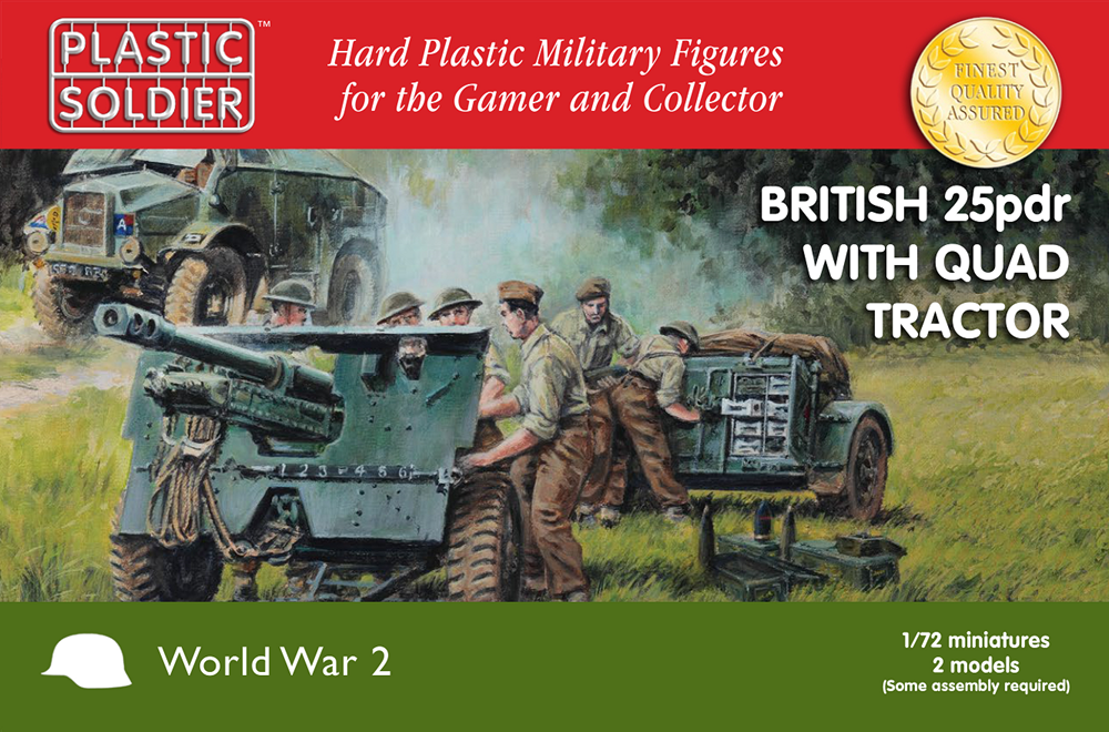 PSC WW2G20006 1:72 British 25pdr and Morris Quad Tractor (2 Sets)