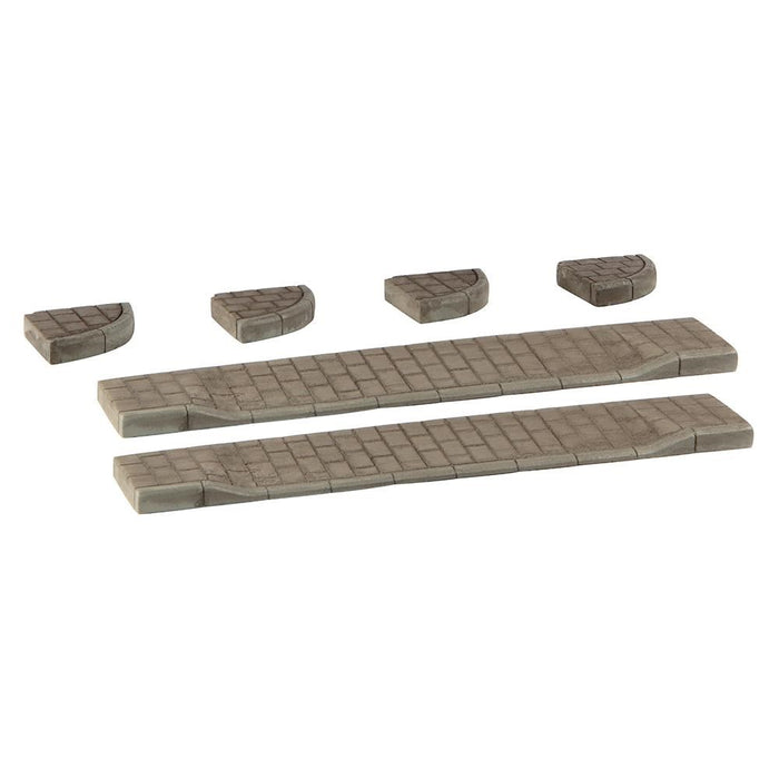 Branchline [OO] 44-564 Scenecraft Corner Pavement Sections and Drop Curbs (120mm x 20mm x 4mm)