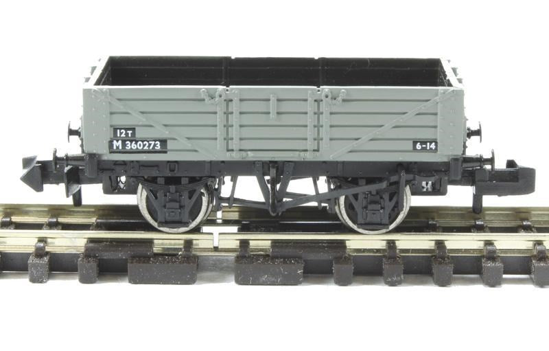 Graham Farish [N] 377-027C 5 Plank Steel Floor Wagon - BR Grey