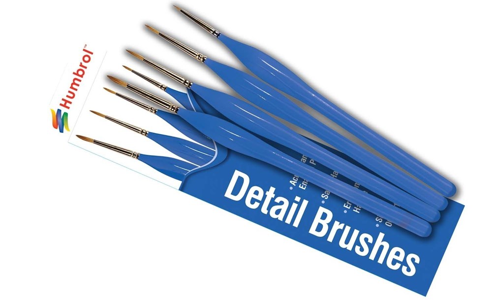 Humbrol AG4304 Detail Brush Set sizes 00 0 1 2