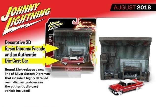 Johnny Lightning SP032 1:64 Christine Darrell's Garage Background w/ 1958 Plymouth Fury