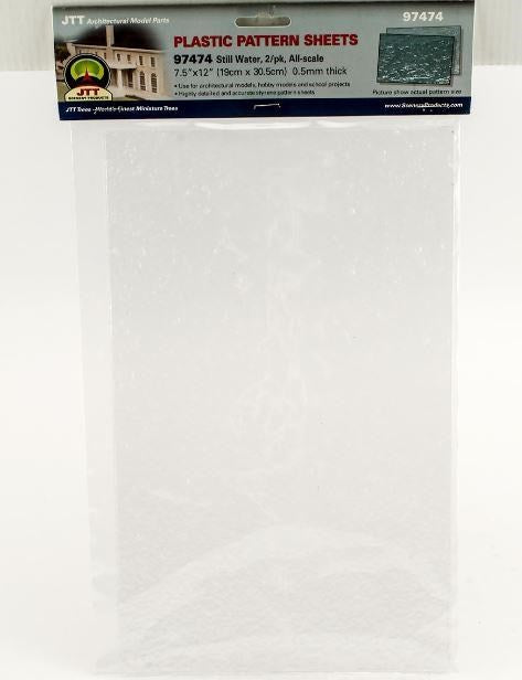 JTT 97474 Still Water Plastic Sheets 190mm x 305mm (2pcs)