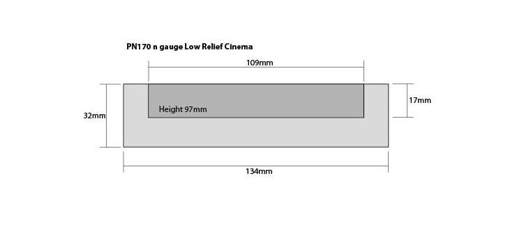 Metcalfe PN170 [N] Low Relief Cinema & Two Shops Kit