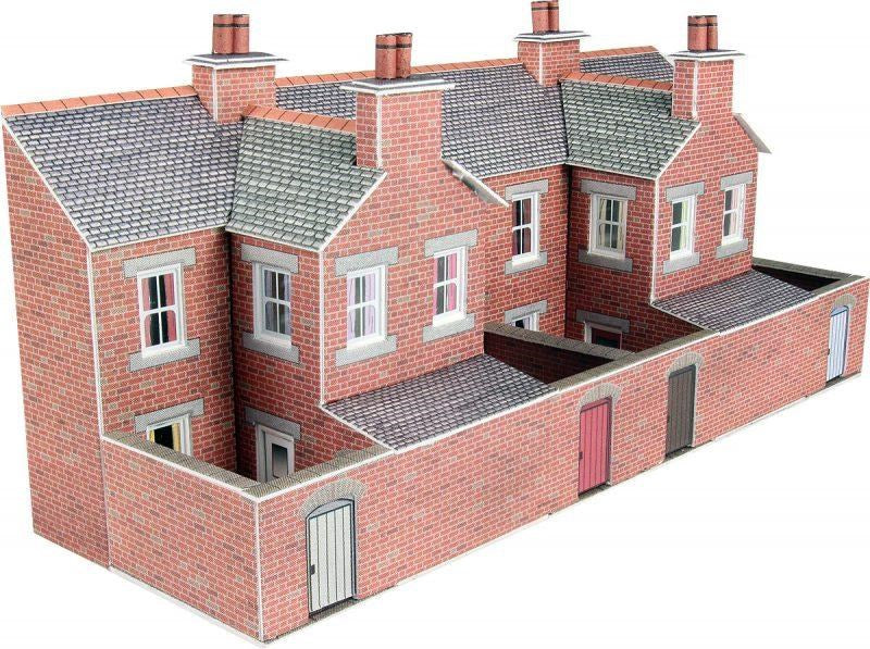 Metcalfe PN176 [N] Low Relief Red Brick Terrraced House Backs Kit