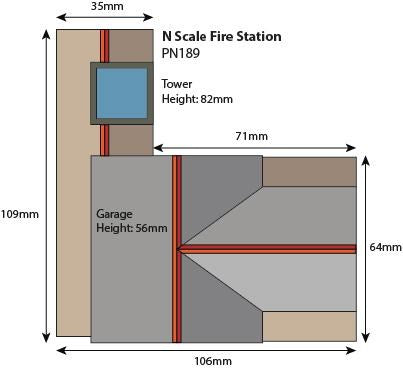 Metcalfe PN189 [N] Fire Station Kit