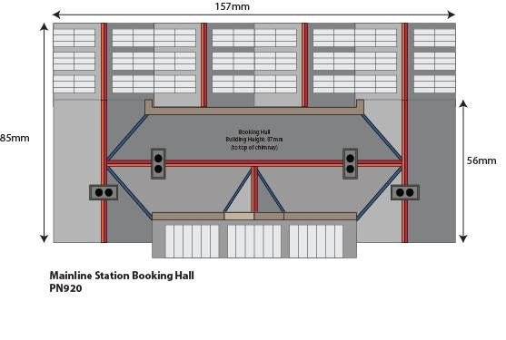 Metcalfe PN920 [N] Mainline Station Booking Hall Kit