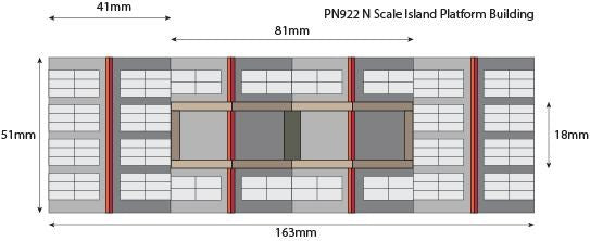 Metcalfe PN922 [N] Island Platform Buildings Kit