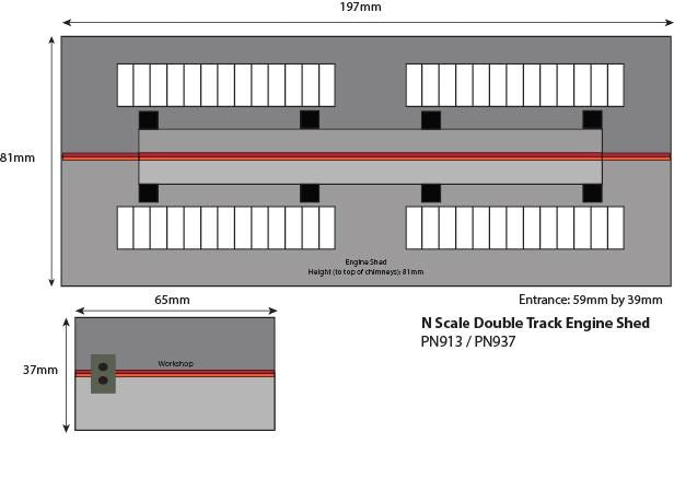 Metcalfe PN937 [N] Settle/Carlisle Double Track Engine Shed Kit