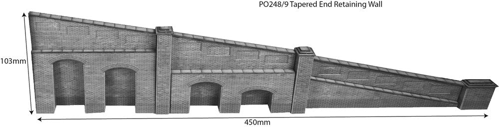 Metcalfe PO248 [OO] Tapered Retaining Tapered Retaining Wall
