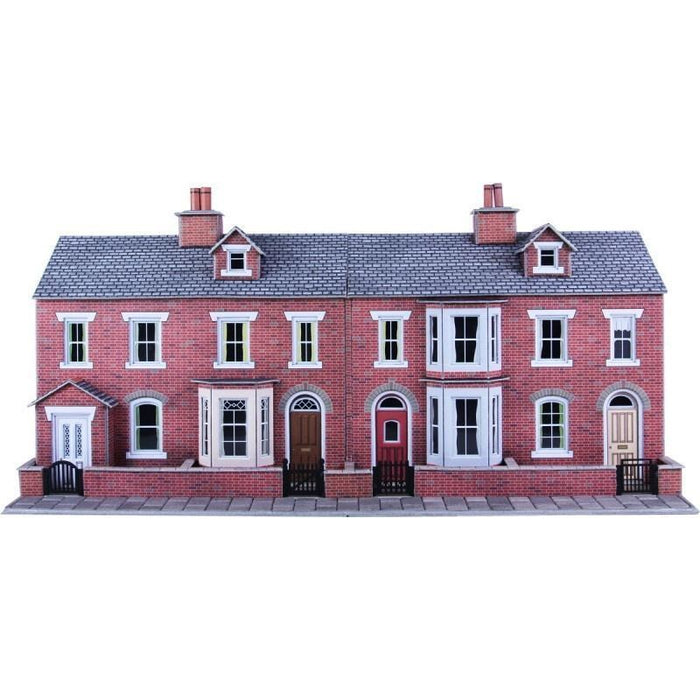 Metcalfe PO274 [OO] Low Relief Red Brick Terraced House Fronts
