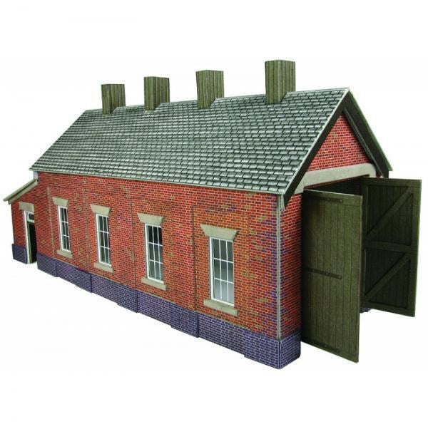 Metcalfe PO331 [OO] Red Brick Single Track Engine Shed