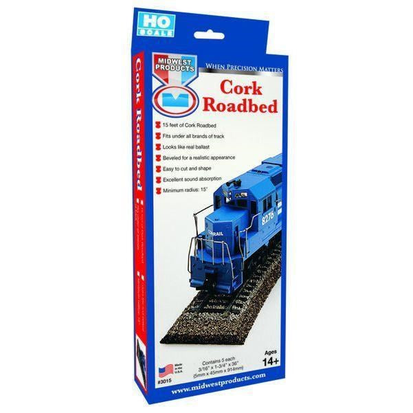 Midwest 3015 HO Cork Roadbed 5 Pack - 5 x 42 x 900mm