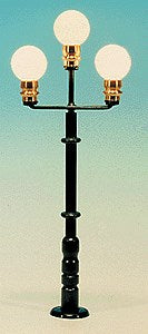 Miniatronics 08401 HO Triple Lamp Post with Working Lights