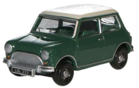 Oxford 76MN003 1:76 Austin Mini Cooper Almond Green White