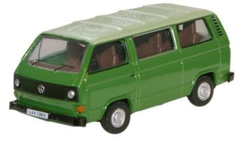 Oxford 76T25005 1:76 VW T2 Mini Bus Green White