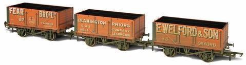 Oxford Rail OR76MW7029 OO Weathered 7 Plank Wagon Set Fear Bros 87 Leamington 14 Welford 38