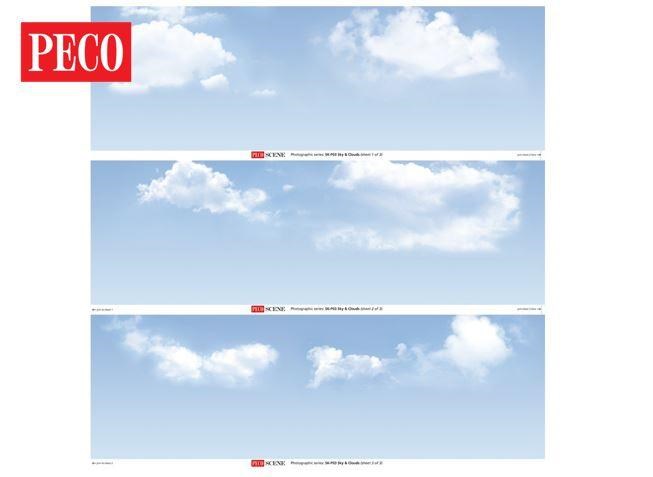 Peco SKP-03 Sky & Clouds Backscene Set