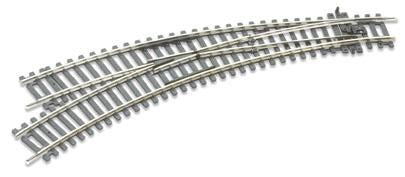 Peco ST-245 OO Setrack Curved Turnout, 2nd Radius, Left Hand (Code100)