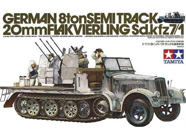 Tamiya 35050 1:35 German 8ton Semitrack w/20mm Flakvierling Sd.Kfz. 7/1