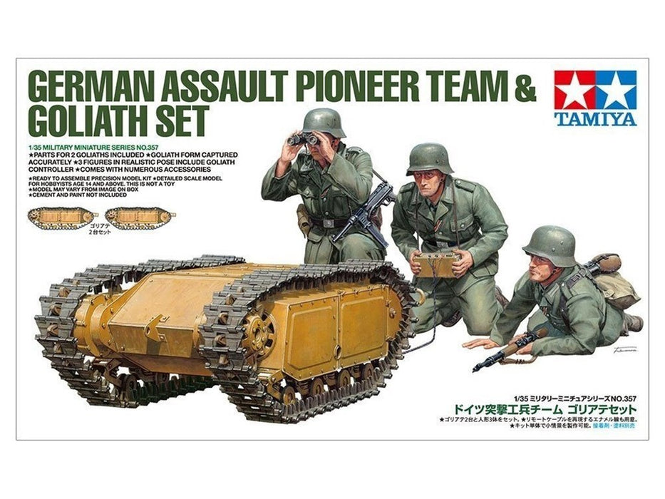 Tamiya 35357 1:35 German Assault Pioneer Team &amp; Goliath Set